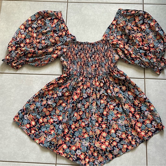 Free People Womens Show Me Loe Floral Square Neck Romper - Picture 7 of 8